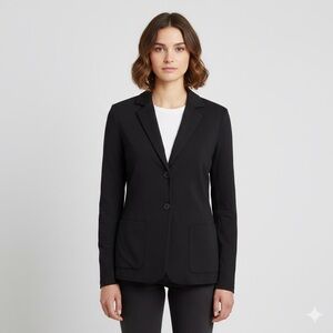 Weekend Max Mara Black Lightweight Jersey Blazer - Medium 🇵🇹